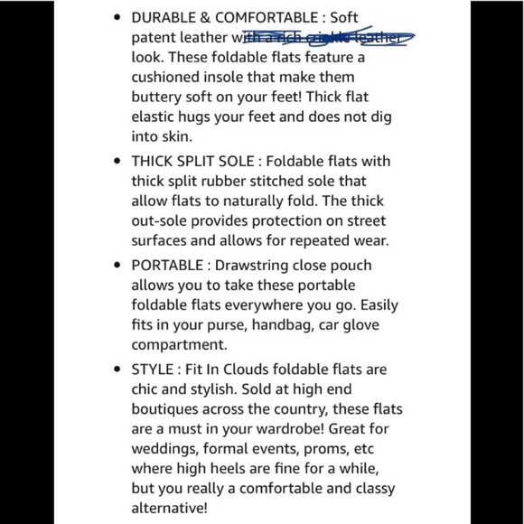 Fit in Clouds Foldable Silver Patent Ballet Flats w Matching Pouch XLG NWT - Picture 11 of 15